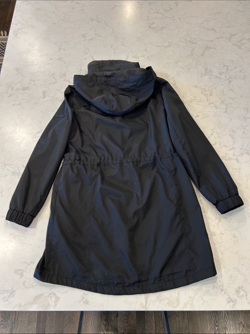 Lucky Brand Women’s Black Anorak Hooded Raincoat Minimalist Large - Picture 15 of 16